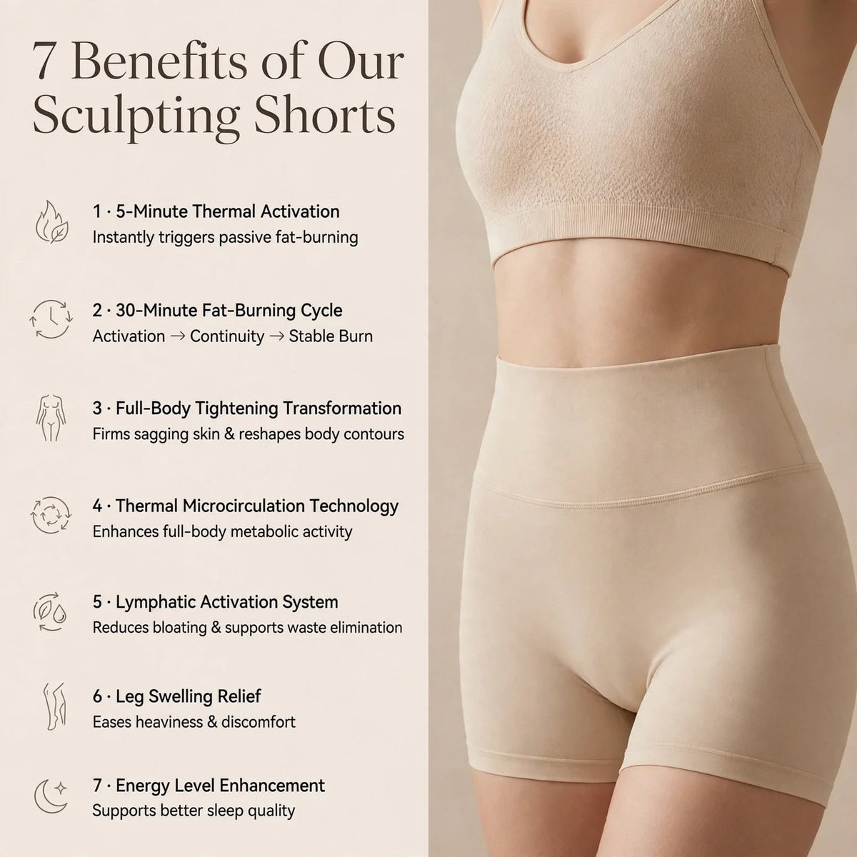 Women’s Waist & Tummy Shaping Fat-Burn Shorts